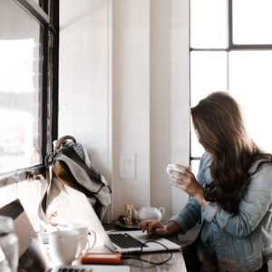 woman desk work